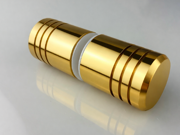 Short Groove Pull Knob Set - PVD Gold